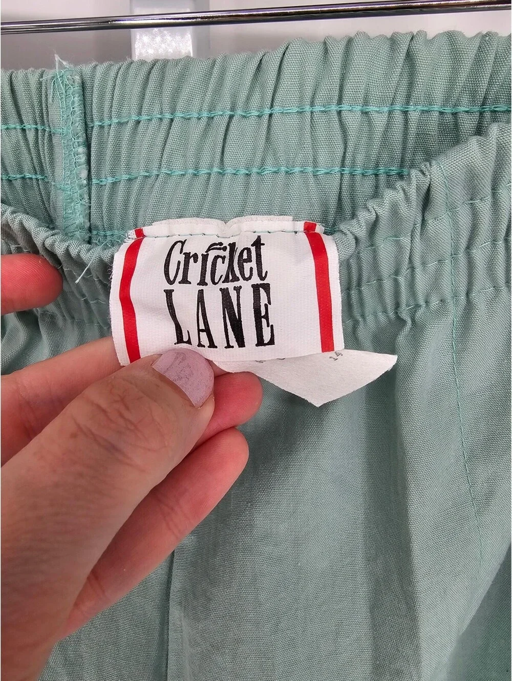Vintage 1990s Cricket Lane Womens Sz 14 Pull On Dress Pants Sage Green